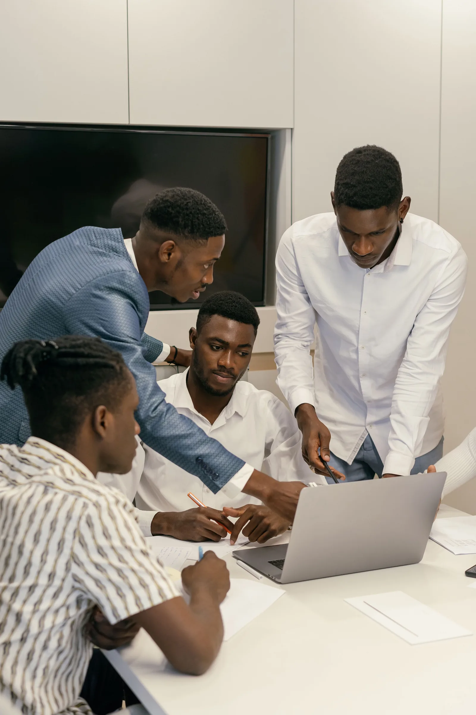 Small business professional using a laptop